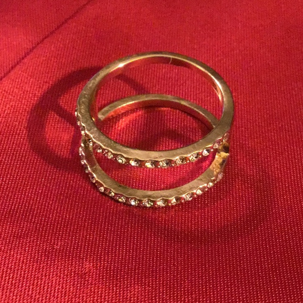 Gold crystal fashion Ring